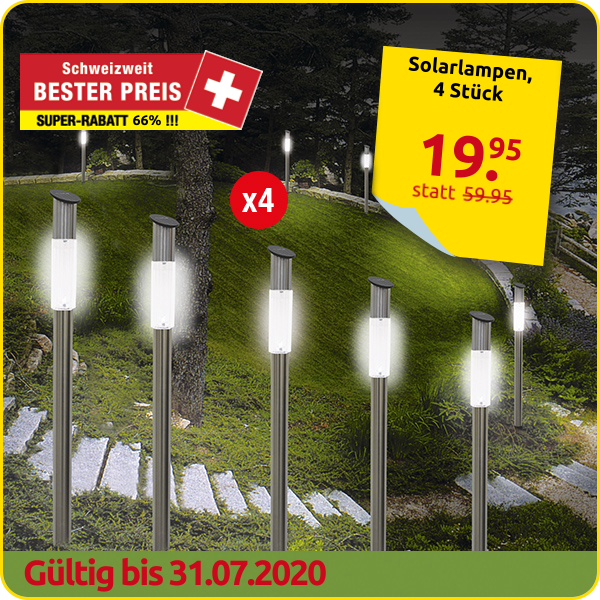 4 Solarlampen-Sticks