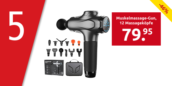 Muskelmassage-Gun, 12 Massageköpfe, 7 Geschwindigkeiten