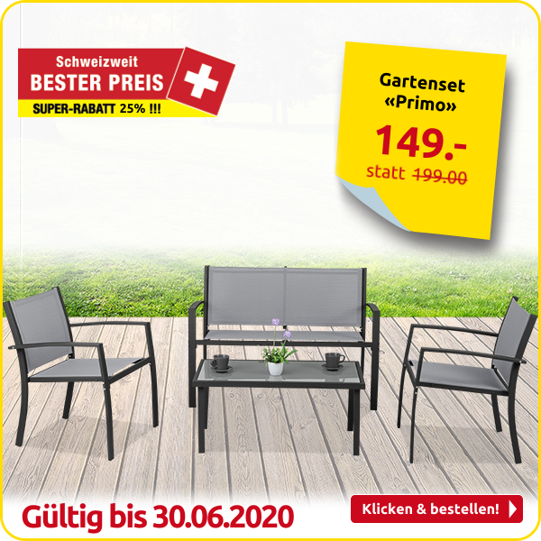 Gartenset «Primo», grau