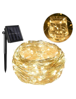 Solar-LED Lichterkette, 32 m, warmweiss