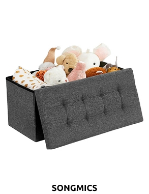 SONGMICS Faltbare Bank, L 77 x H 38 x T 38 cm, grau