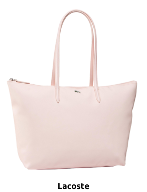 LACOSTE Handtasche mit Innenfach, rosa