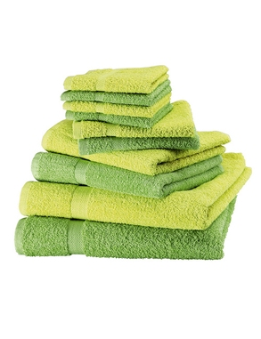 10-teiliges Frottee-Set, superflauschig, anis/grün