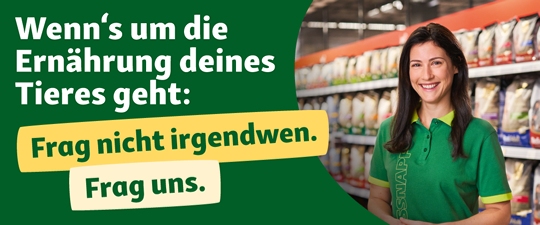 Wenn´s um die Ernährung deines Tieres geht, frag uns!