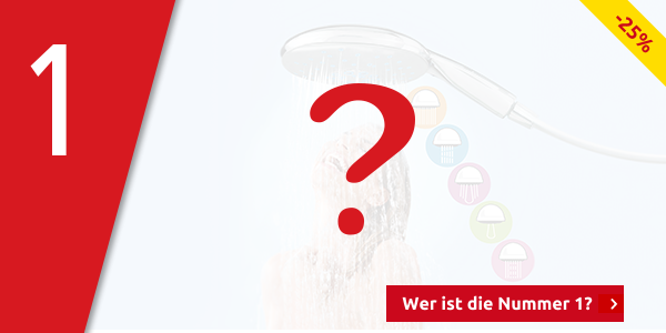 Regen-Duschkopf «Wellness» mit 5 verschiedenen Programmen