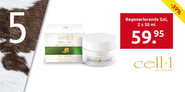 Cell-1 Regenerierende Gel-Creme mit Schneckenextrakt, 2 x 50 ml