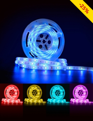 LED-Band-Set, 5 m, für drinnen und draussen