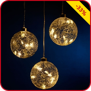 Glaskugeln LED Sterne