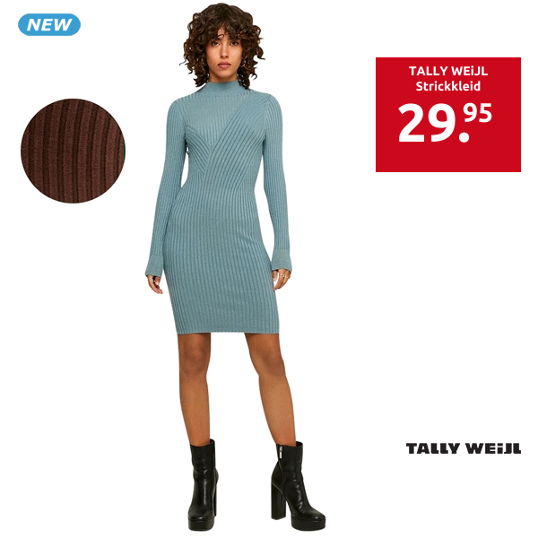 TALLY WEiJL Strickkleid, blau
