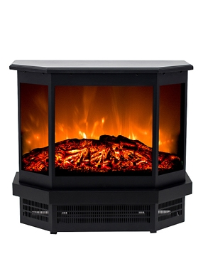 Elektrisches Cheminée «Nuovo» aus Glas und Metall