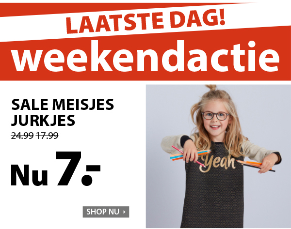 weekendactie meisjesjurkjes