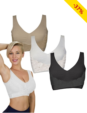 Comfortisse Push-up Bra BH, 3 Stück