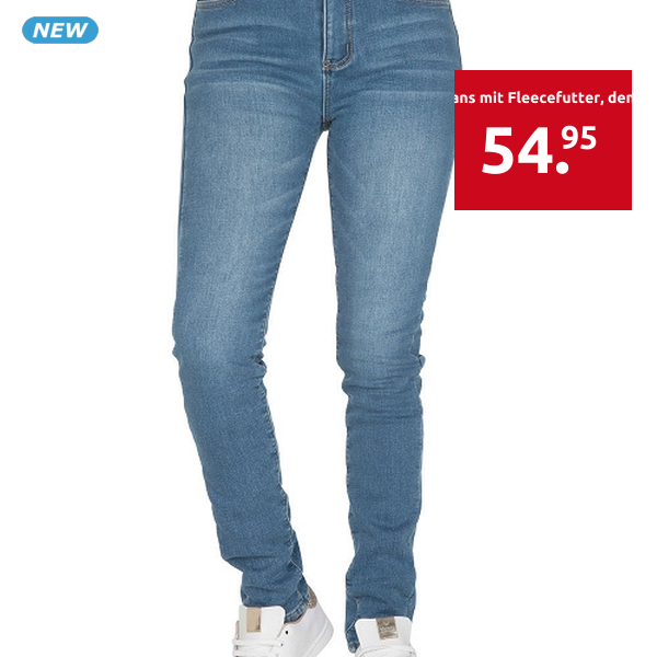 Jeans mit Fleecefutter, denim