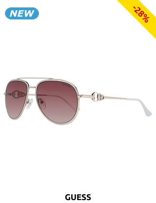 GUESS Damen-Sonnenbrille, weiss/gold