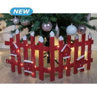 Zaun mit LED-Guirlande «Weihnachten», 98 x 40 cm