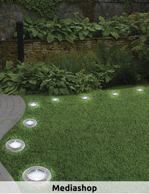 Solarlampen «Disk Lights», 8er-Set, mit 4 LEDs pro Leuchte