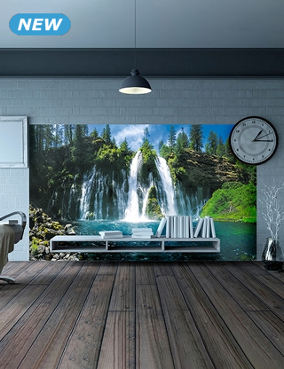 Deko-Tapete «Wasserfall», 180 x 300 cm
