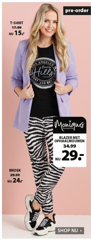 Blazer met ophaalmouwen