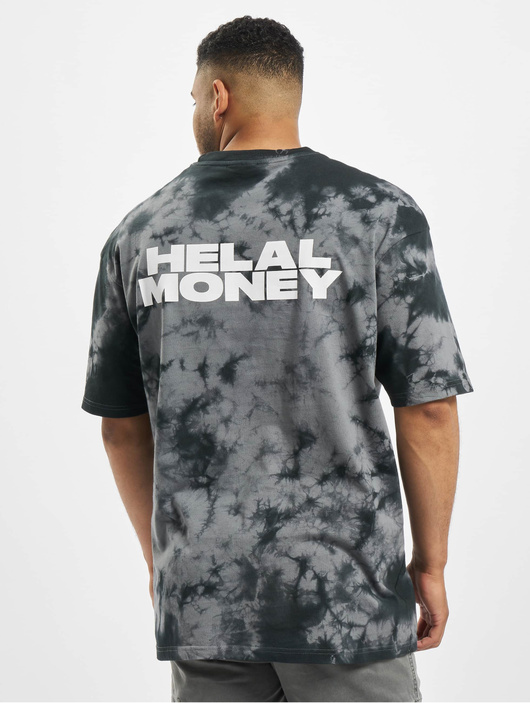 Helal Money T-Shirt Tie Dye in schwarz 