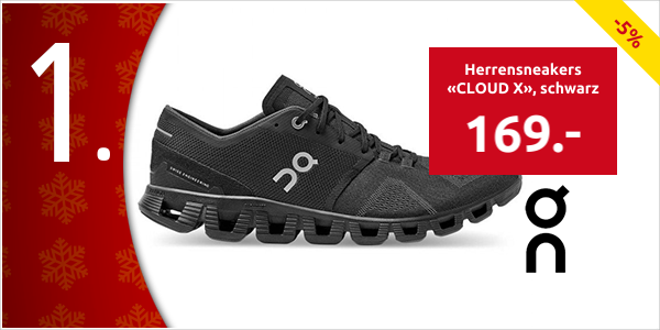 On Herrensneakers «CLOUD X», schwarz