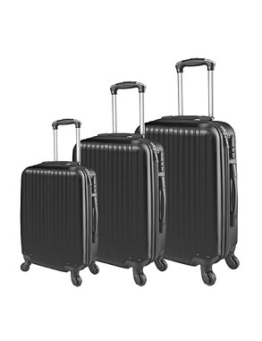 Koffer «Lugano», 3er-Set, schwarz