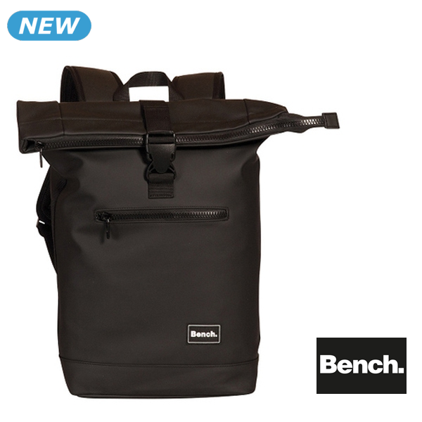 Bench Rucksack mit Rollverschluss, schwarz