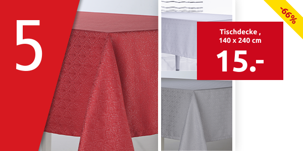 Tischdecke «Lena», 140 x 240 cm, rot