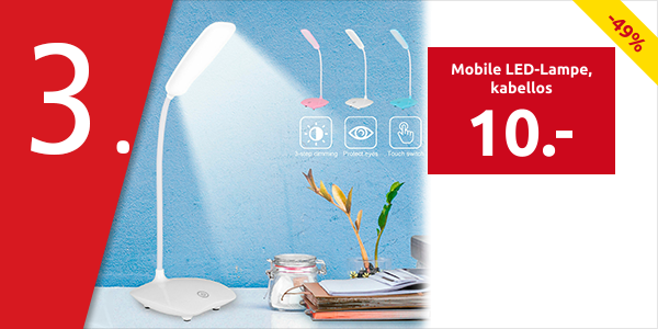 Mobile LED-Lampe, kabellos