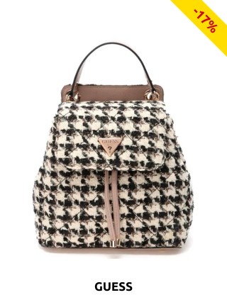 GUESS Rucksack mit goldfarbenen Ketten, sand