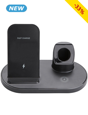 Kabellose Ladestation 3-in-1, für 3 Geräte gleichzeitig
