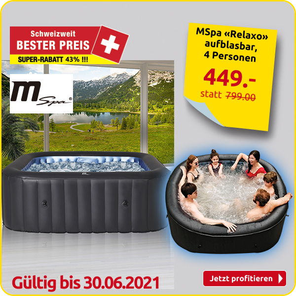 MSpa «Relaxo» aufblasbar, 4 Personen, 108 Jet-Düsen