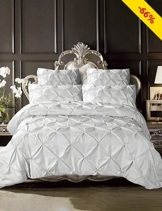 Duvetbezug «Sara» 160 x 210 cm, perlgrau