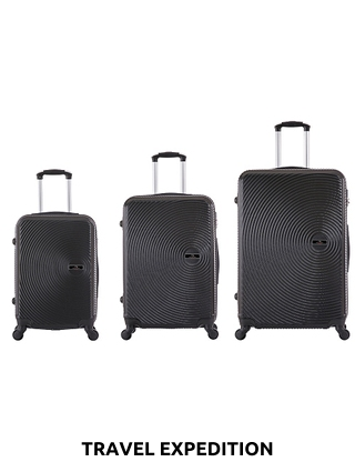 TRAVEL EXPEDITION Koffer «Ibiza», 3er-Set, schwarz