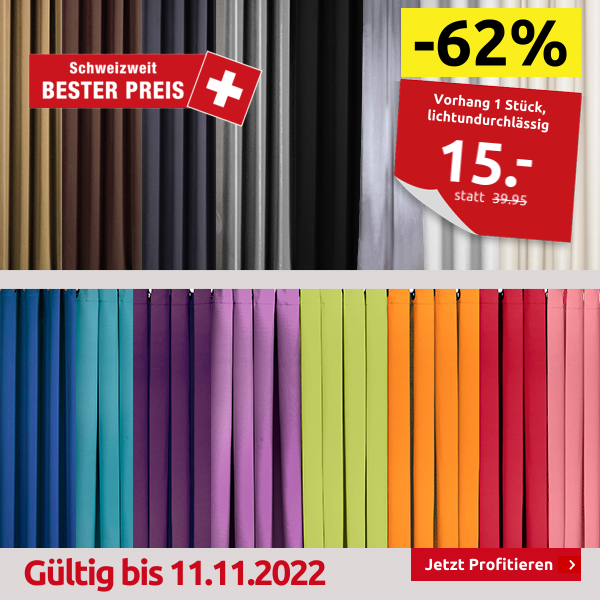 Vorhang 1 Stück, lichtundurchlässig, rot