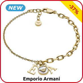 Damen-Armband von Emporio ARMANI, weiss/goldfarben