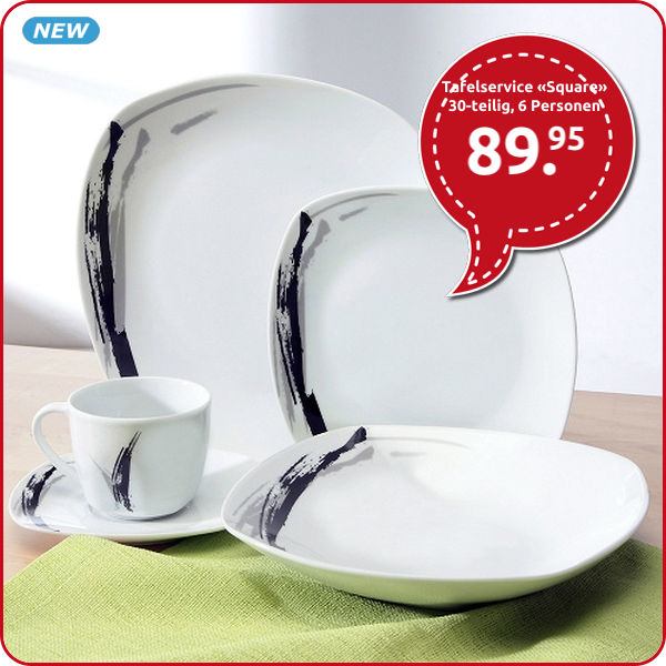 Tafelservice «Square» 30-teilig, 6 Personen