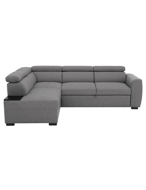 Schlaf-Ecksofa «Kayli», 245 x 184 cm, hellgrau