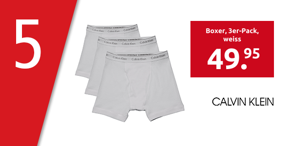 Calvin Klein Boxer, 3er-Pack, weiss