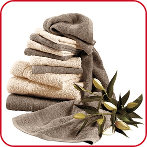 10-teiliges Frottee-Set, superflauschig, braun/beige