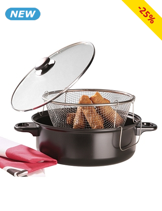 Kochtopf mit Korb und Deckel,  Ø 26 cm