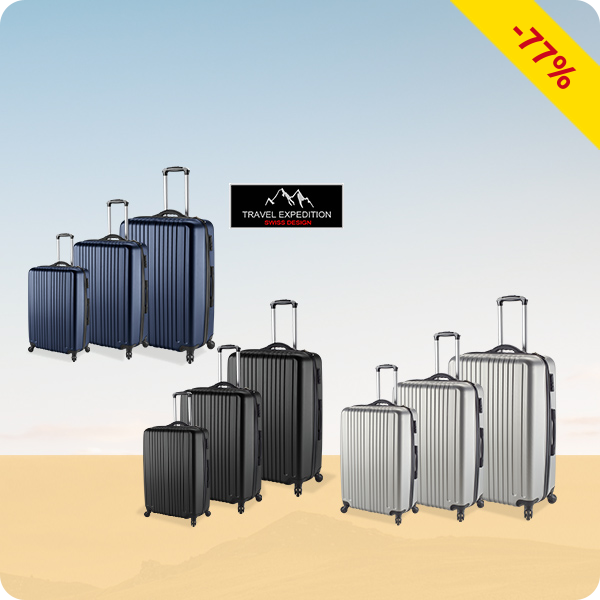 Kofferset «Locarno», 3-teilig, grau