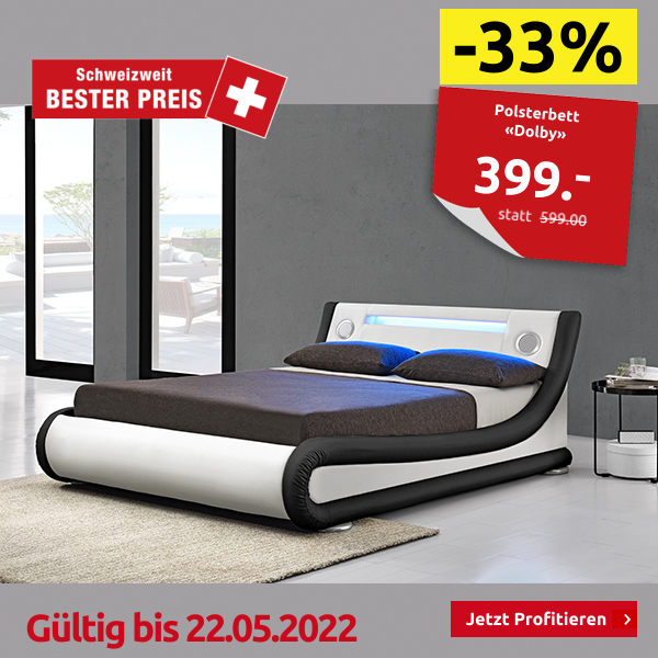 Polsterbett «Dolby», 140 x 200 cm