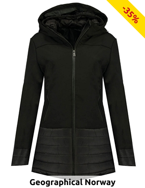 Geographical Norway Expedition Damenparka «Brunetta», schwarz