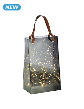 Dekoration LED «Smoky Glass Bag», Rauchglas