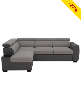 Schlaf-Ecksofa «Kayli», 245 x 184 cm, anthrazit