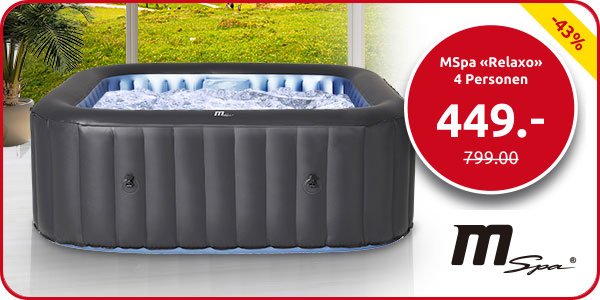 MSpa «Relaxo» aufblasbar, 4 Personen, 108 Jet-Düsen