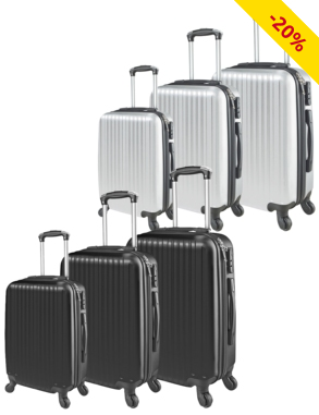 Koffer «Lugano», 3er-Set, grau