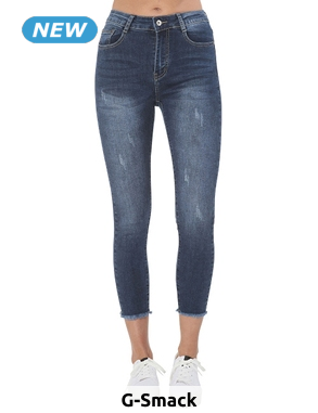 G-Smack Damenjeans, hohe Taille, blau