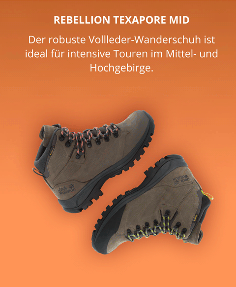 Der robuste Vollleder-Wanderschuh ist ideal für intensive Touren im Mittel- und Hochgebirge.