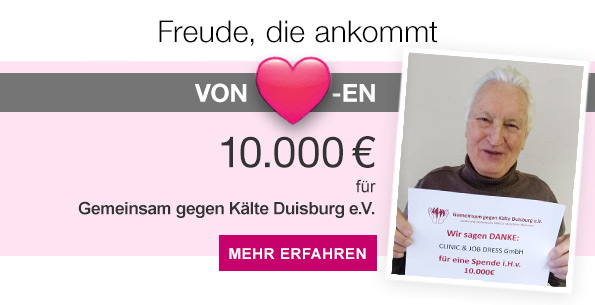 Freude, die ankommt - VON HERZEN - 10.000 € für Gemeinsam gegen Kälte Duisburg e.V.